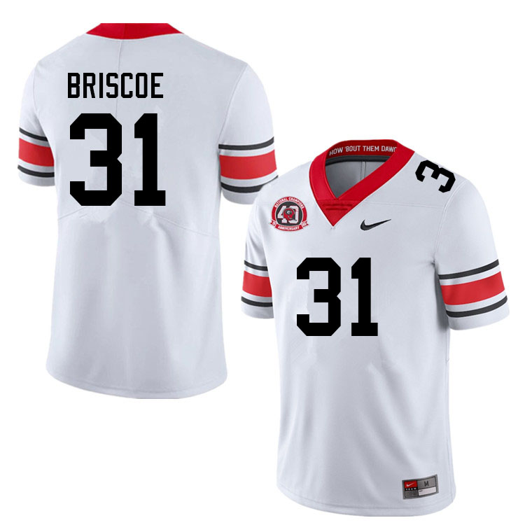 Georgia Bulldogs #31 Grant Briscoe College Football Jerseys Sale-40th Anniversary